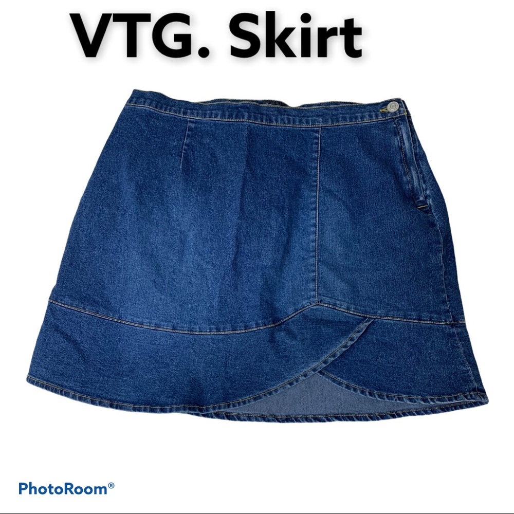 No Boundaries Dark Blue Denim Skirt
